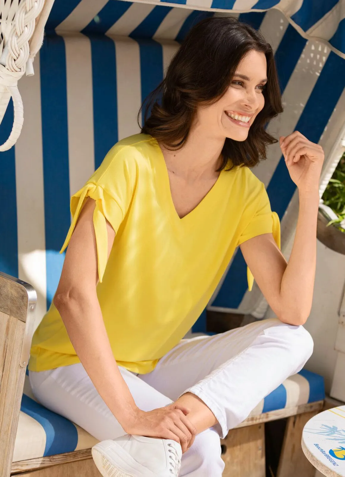 Shirt mit Bindeband in 2 Farben