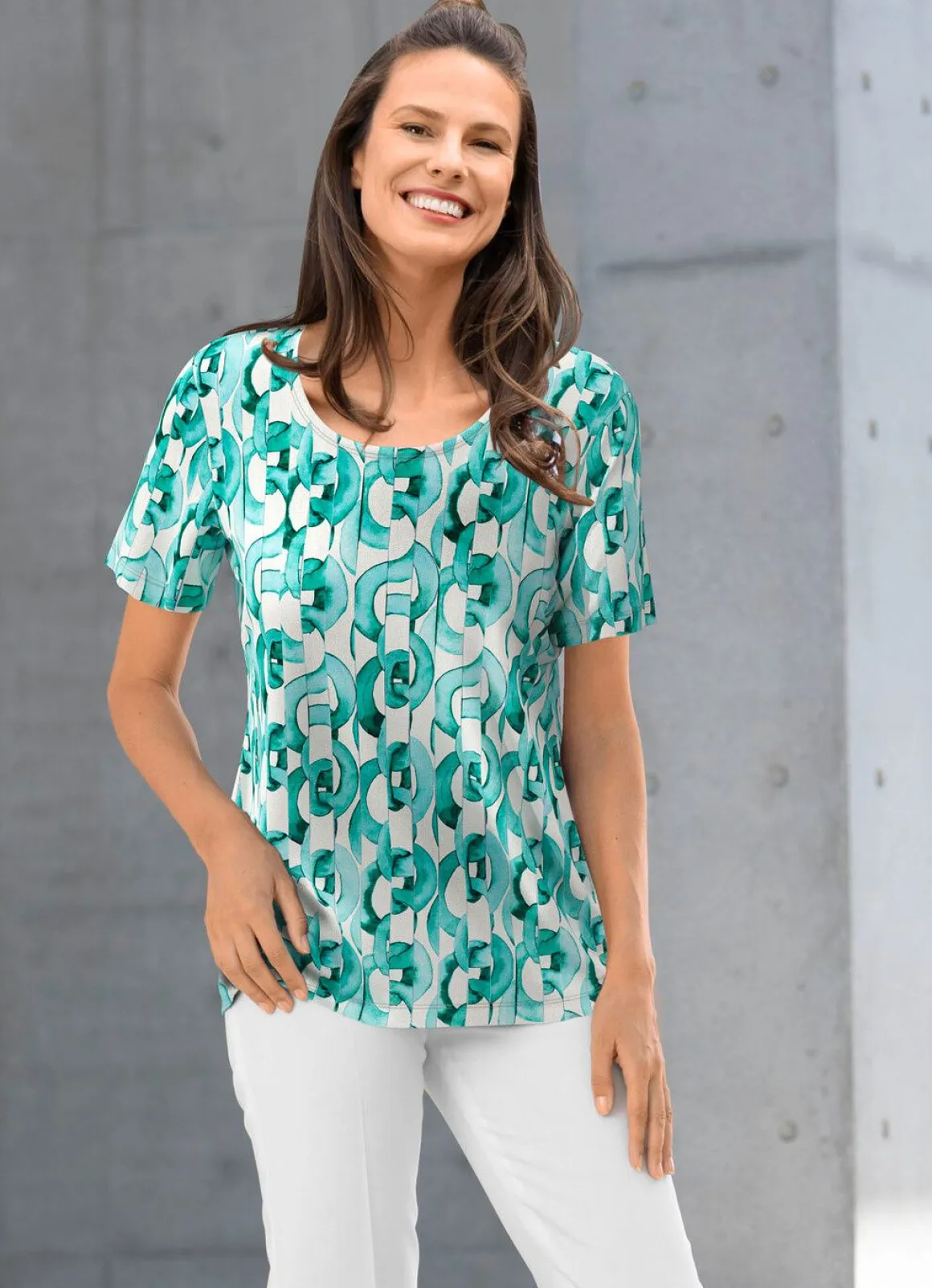 Shirt mit farbbrillantem Allover-Druck