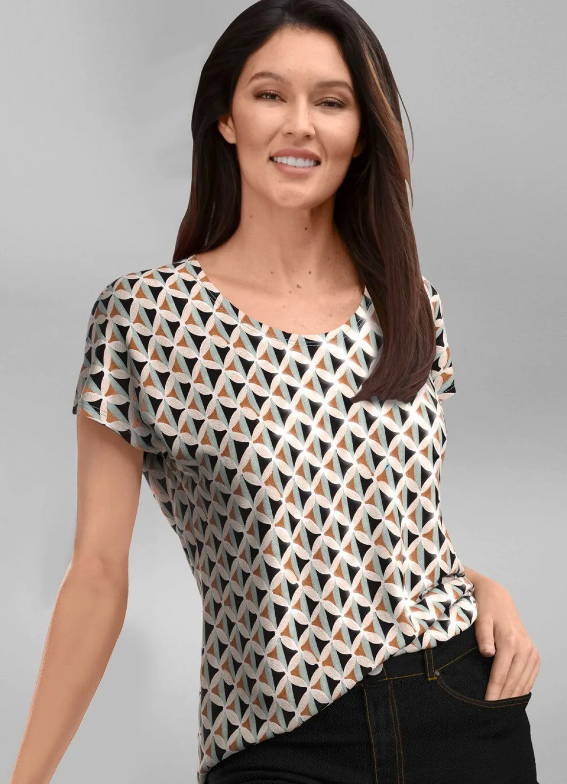 Shirt mit rundem Halsausschnitt
