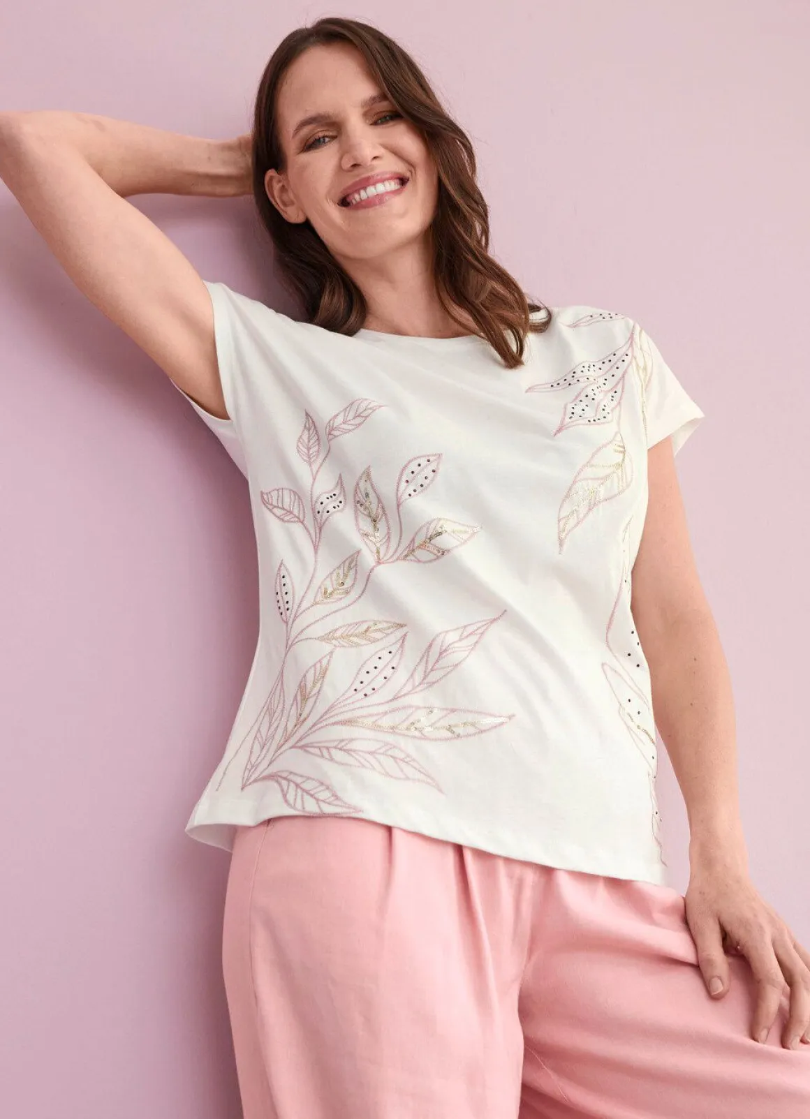 Shirt mit Stickerei