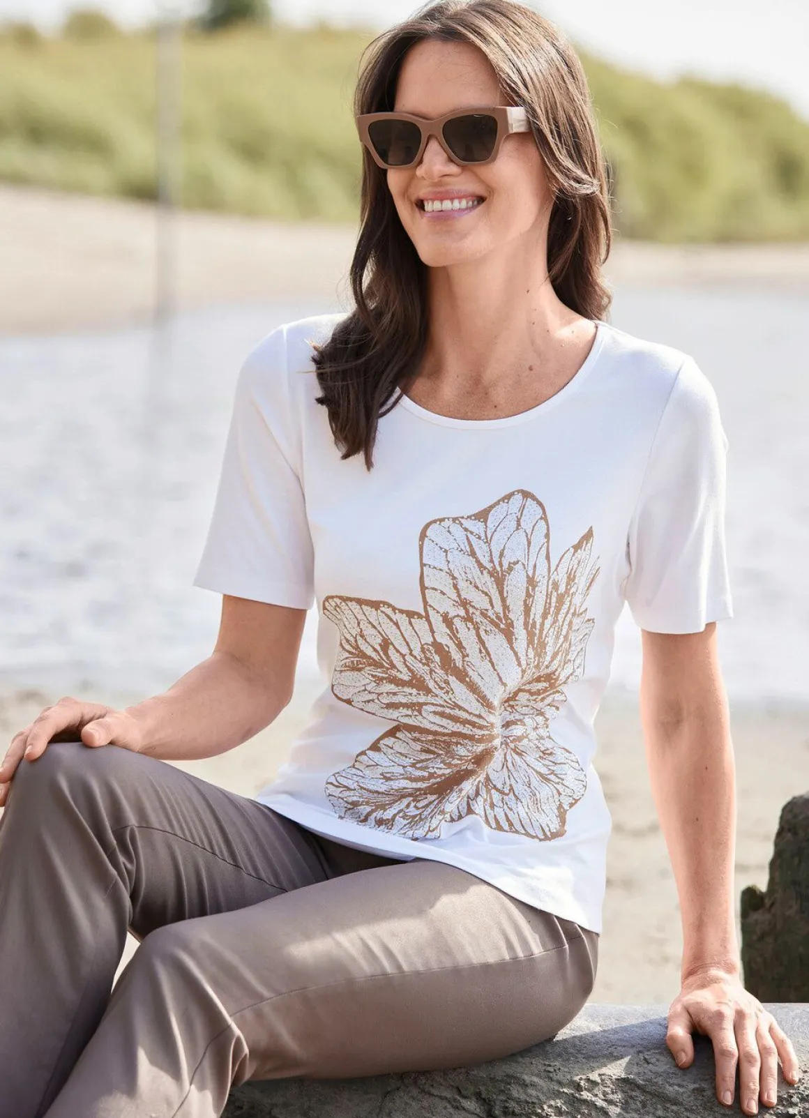Shirt mit Strasszier