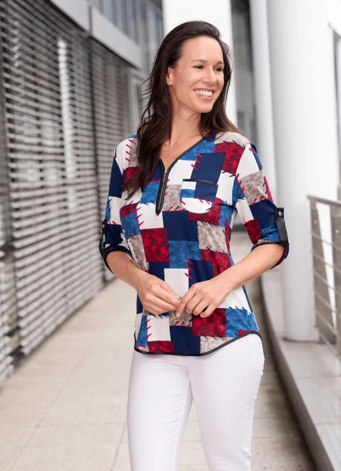 Shirt-Tunika in tollem Dessin