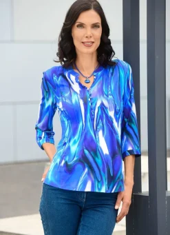 Shirt-Tunika mit attraktiver Biesenzier