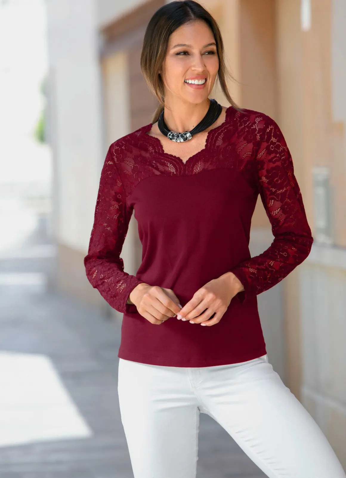 Shirt-Tunika mit Baumwolle