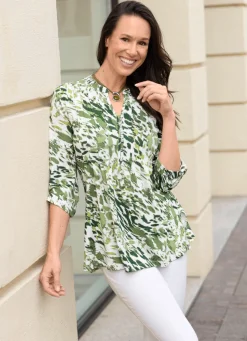 Shirt-Tunika mit Biesenzier