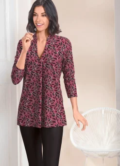 Shirt-Tunika mit farbbrillantem Druck