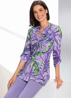 Shirt-Tunika mit farbbrillantem Druck