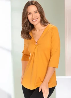 Shirt-Tunika mit Schmuck-Applikation