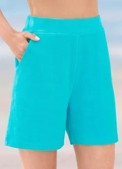 Shorts aus Frottierstretch