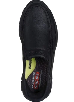 SKECHERS, bequeme Herren-Slipper, mit geformter Slip-Ins Fersenplatte