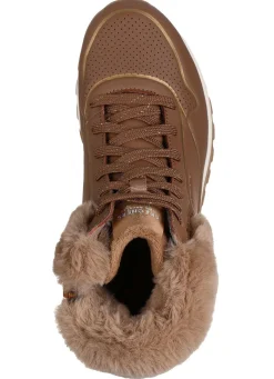 SKECHERS, gefütterte Damen-Boots, Winterschuhe, mit flauschigem Plüschkragen