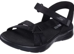 SKECHERS, sportliche Damen-Sandalen, mit geformter Slip-Ins Fersenplatte