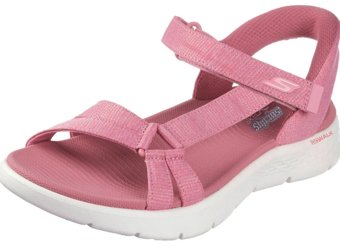 SKECHERS, sportliche Damen-Sandalen, mit geformter Slip-Ins Fersenplatte