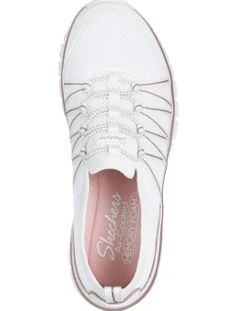 SKECHERS, trendige Damen-Slipper, aus gestricktem Mesh-Material