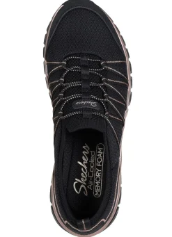 SKECHERS, trendige Damen-Slipper, aus gestricktem Mesh-Material
