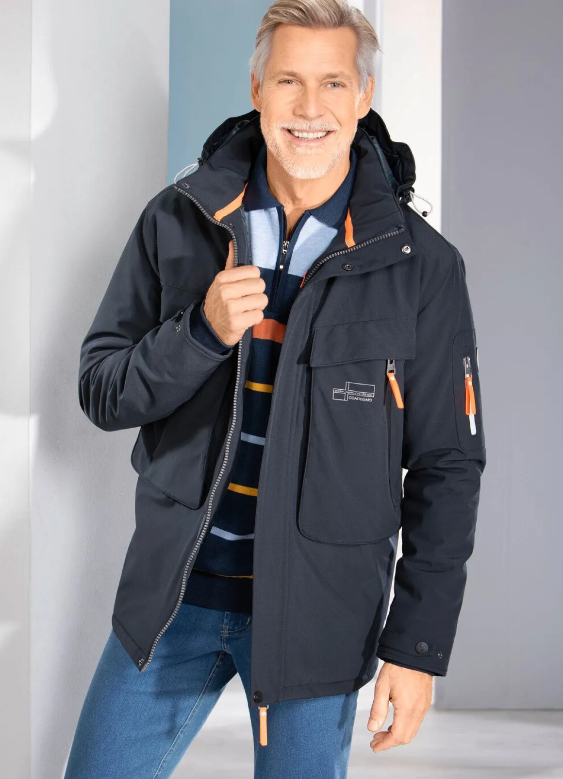 Softshelljacke mit Windfang