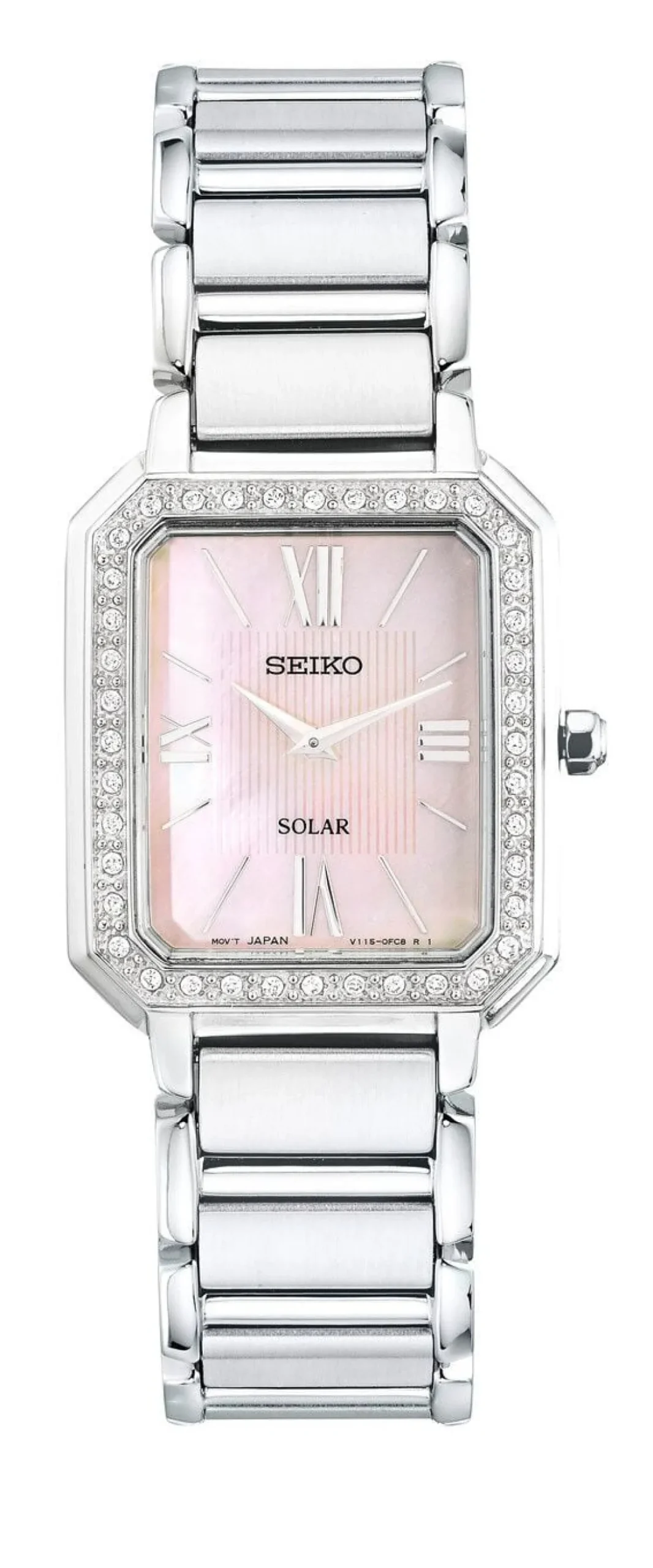 Solar-Damenuhr mit Swarovski-Kristalle