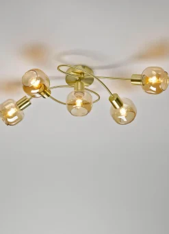 Stilechte Deckenleuchten mit getöntem Glas