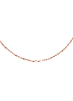 Stilvolle Kordel-Halskette in Roségold