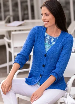 Strickjacke aus Bändchengarn