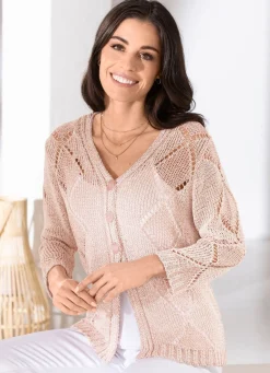 Strickjacke aus edlem Glanzgarn