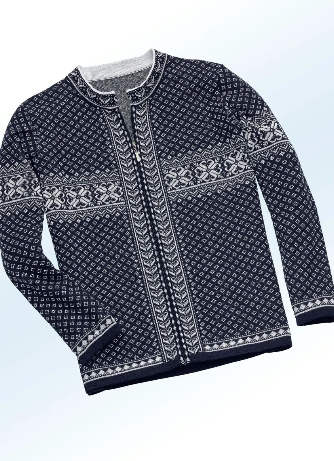 Strickjacke in Jacquard-Dessin