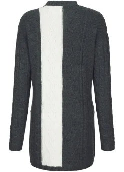 Strickjacke in Strukturmix
