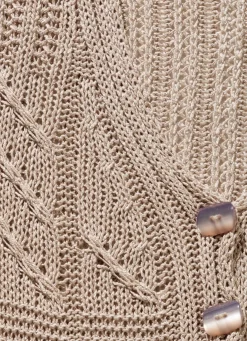 Strickjacke mit Bändchengarn