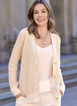 Strickjacke mit edlem Glitzer