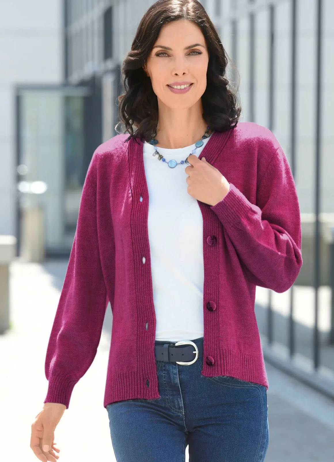 Strickjacke mit flauschig weichem Griff