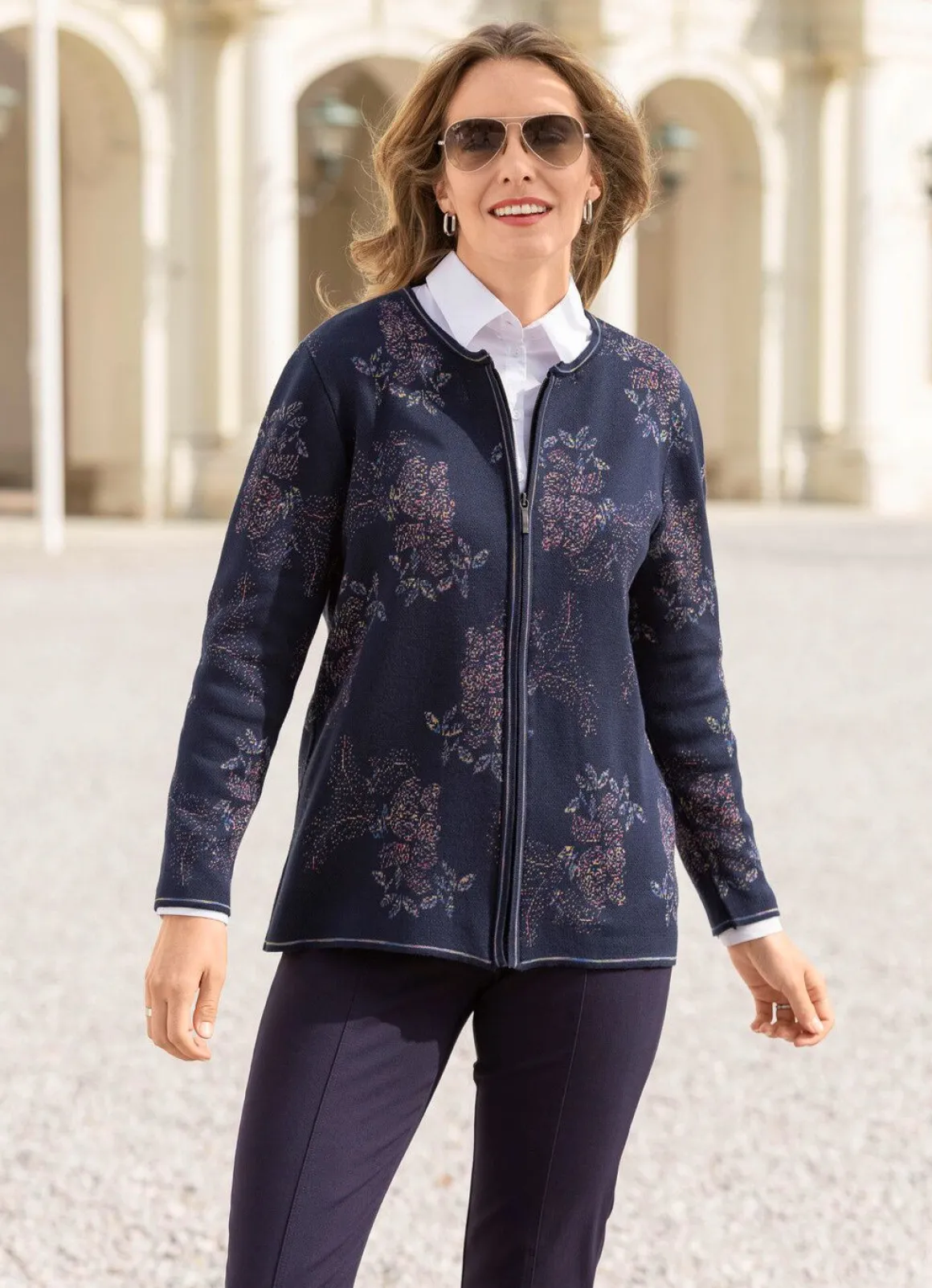 Strickjacke mit Jacquardmuster