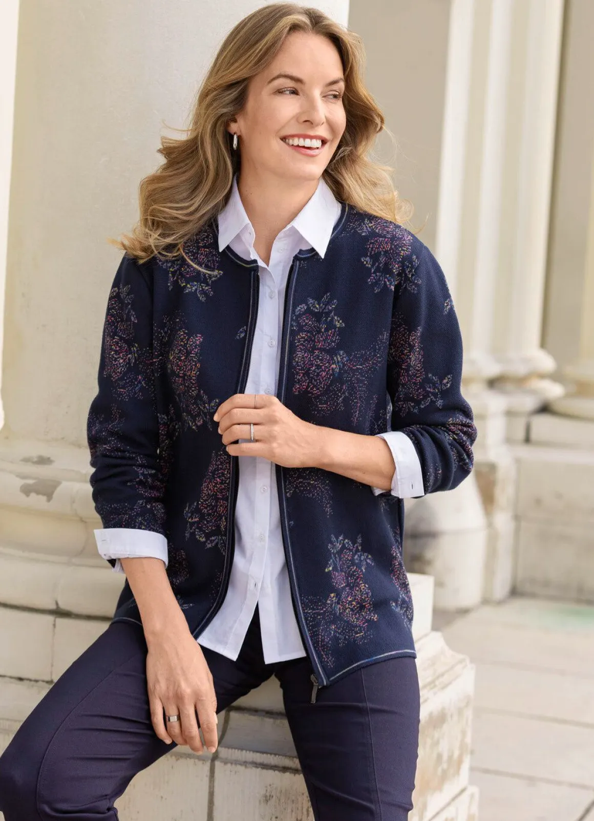 Strickjacke mit Jacquardmuster