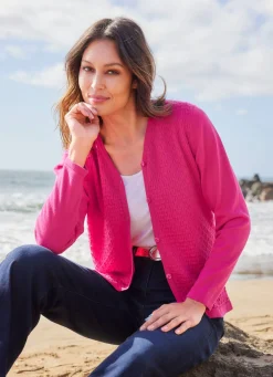 Strickjacke mit Strukturdessin