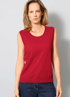 Stricktop mit breiten Trägern