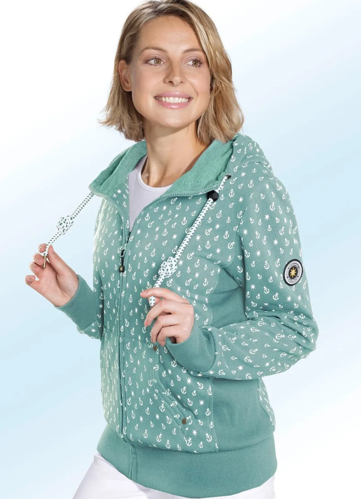 Sweatjacke mit Ankermotiven