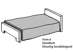 Tagesdecke mit Karo-Steppung und Bandeinfassung