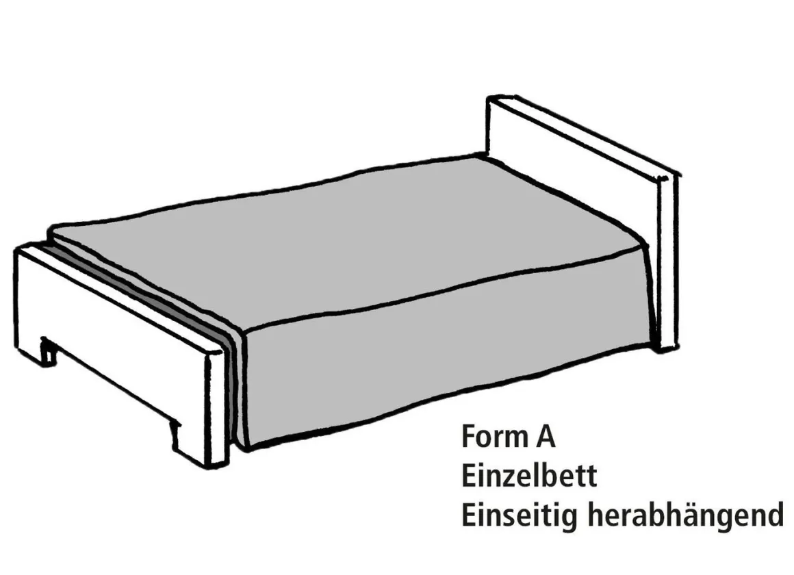 Tagesdecke mit Karosteppung und Kissenbezüge