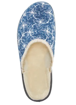 Textil-Pantoffel mit schöner Stickerei