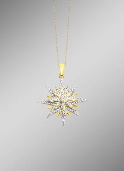 Toller Stern-Anhänger mit Brillanten und Diamanten