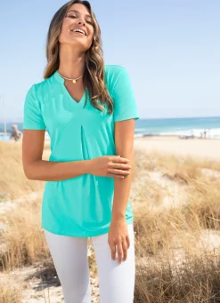 Unifarbene Shirt-Tunika