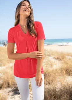 Unifarbene Shirt-Tunika