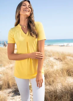 Unifarbene Shirt-Tunika