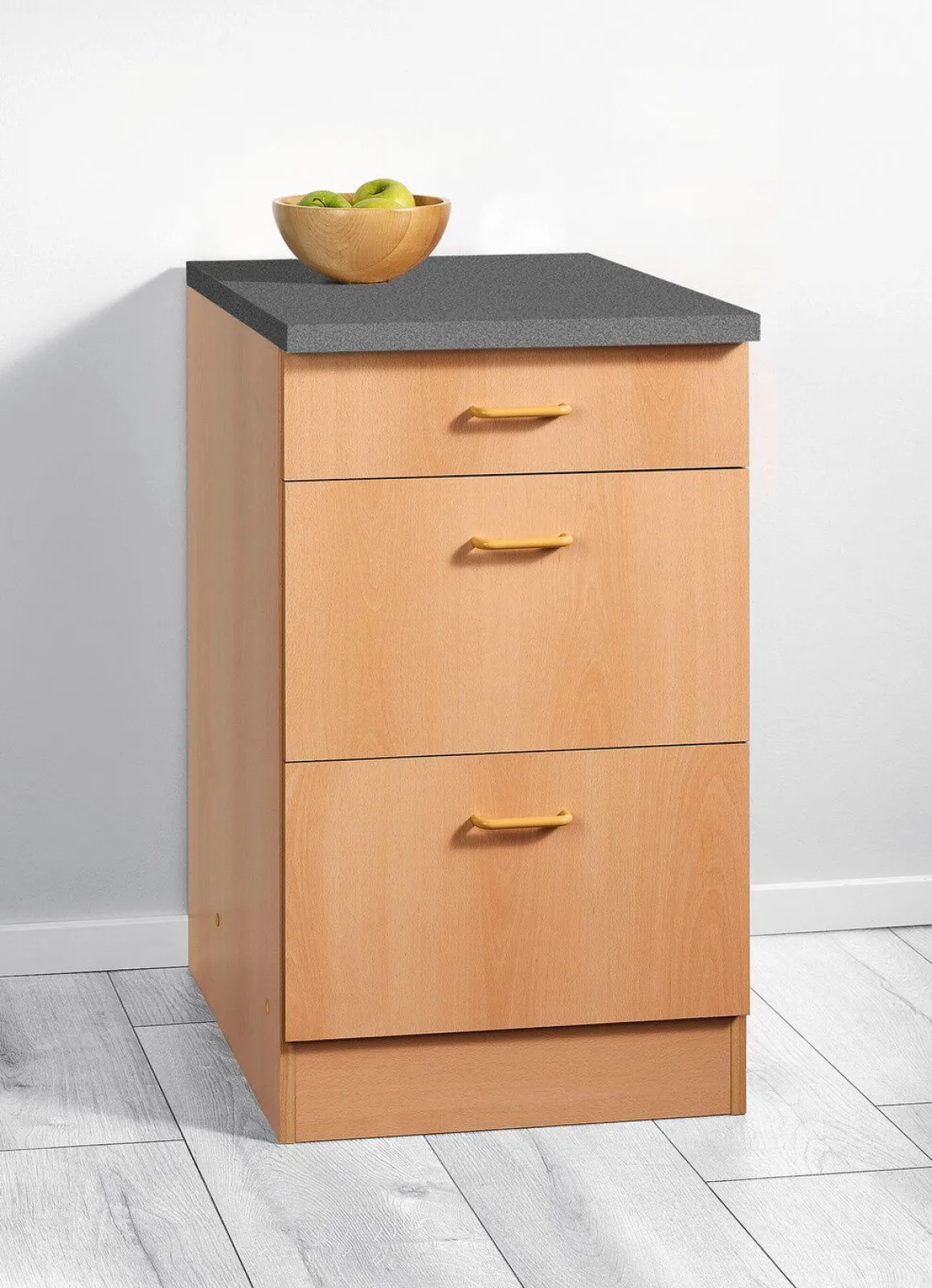 Unterschrank mit 1 Schublade und 2 Auszügen
