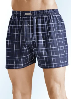 Viererpack Boxershorts mit Eingriff, kariert