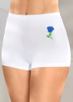 Viererpack Pants mit Blumenmotiv
