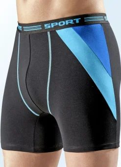 Viererpack Pants, uni mit Einsätzen und Ziernähten
