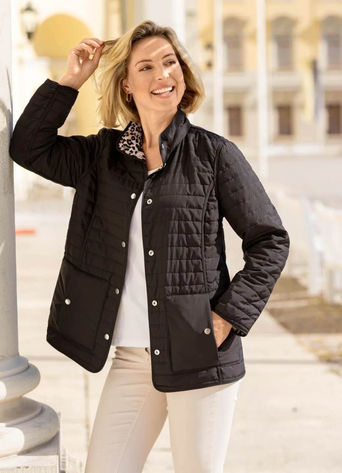 Wendejacke mit Druckerleiste