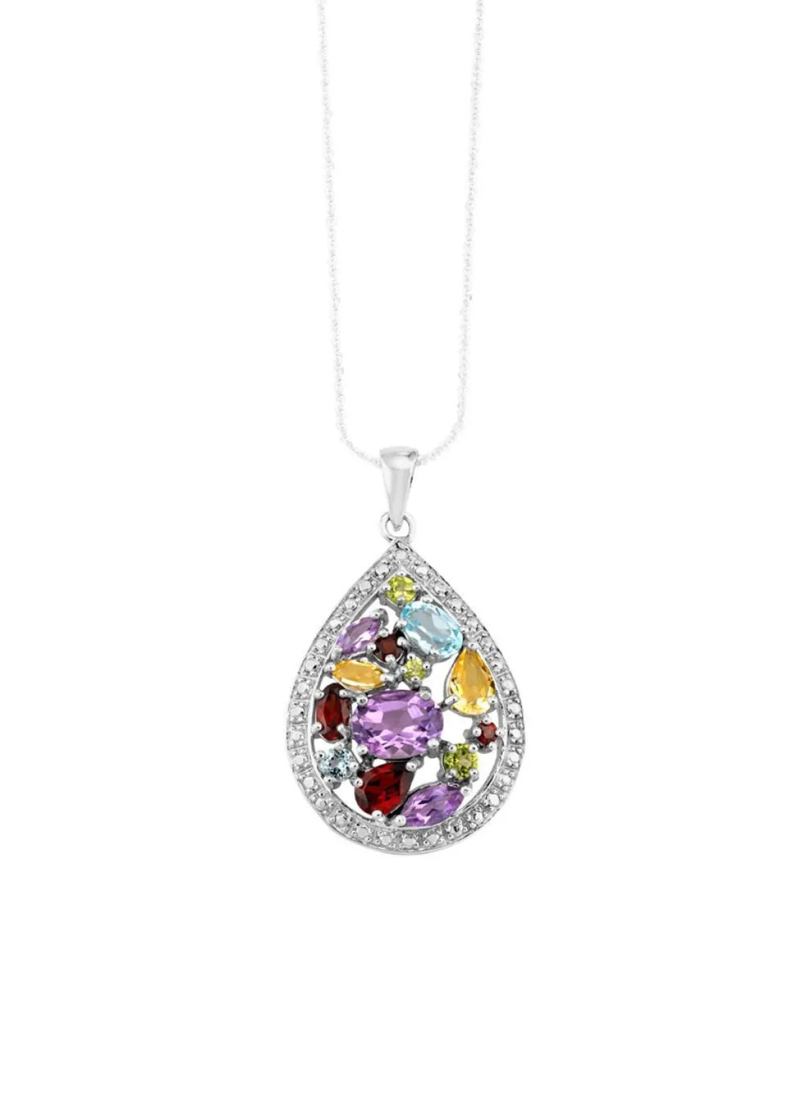 Zeitlose Schönheit: Garnitur mit Diamant und Edelsteinen