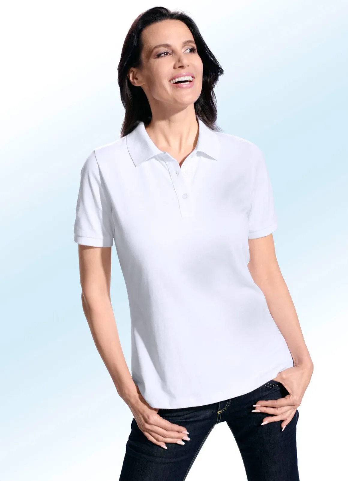 Zweierpack Poloshirt mit kurzer Knopfleiste