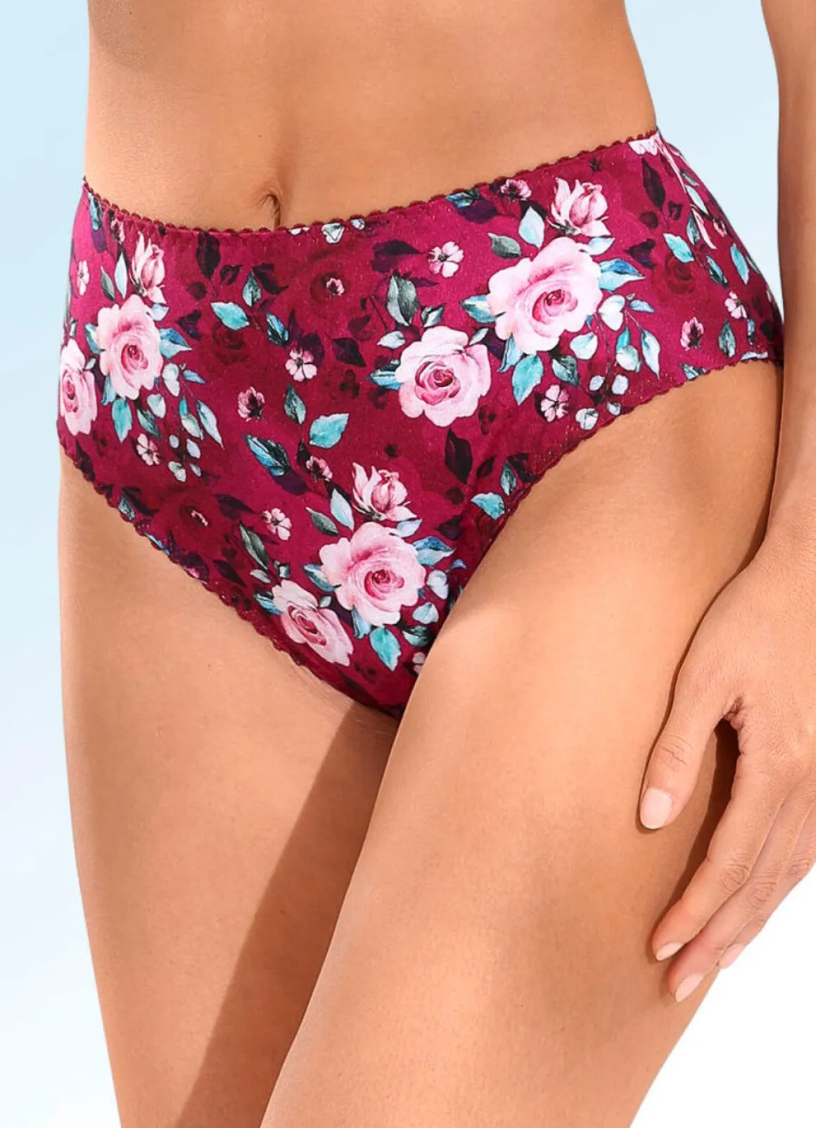 Zweierpack Slips mit farbharmonischem Floraldessin